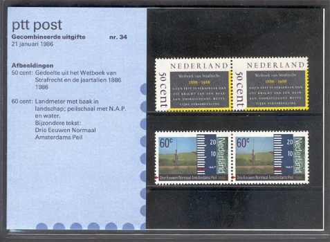 3247 - Nederland postzegelmapje nvphnr. M34 postfris - 0