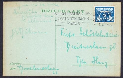 466 - Nederland briefkaart Amersfoort uit 1945 - 0