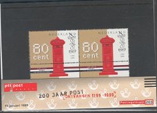449 - Nederland postzegelmapje nvphnr. 203 postfris