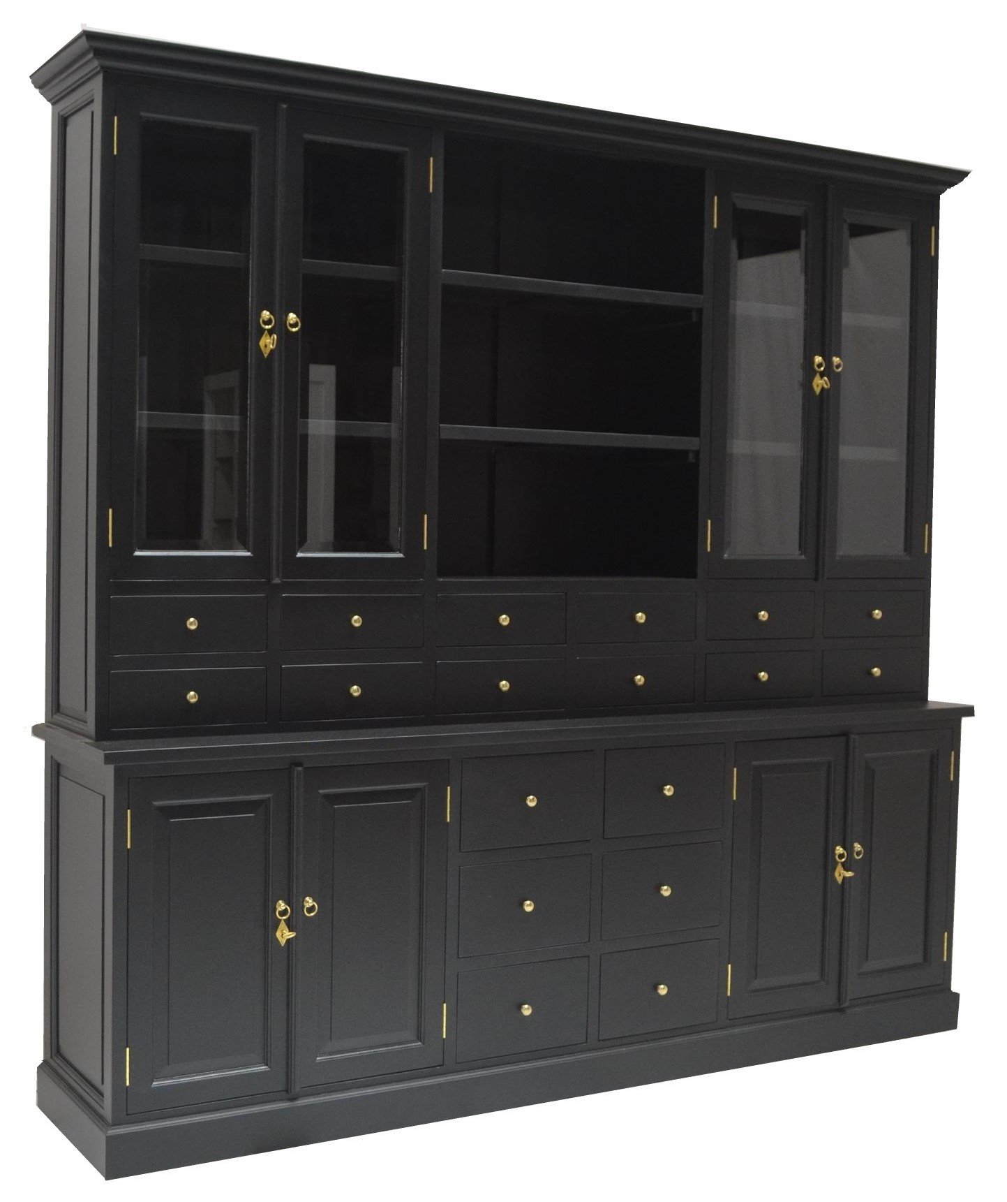 Buffetkast Baarn zwart - zwart 250 x 50/40 x 220cm - nr. 1