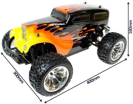 Radiografische monster truck HOTROD 1:10 nieuw - 1