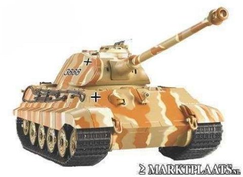 KINGTIGER RC tank met porsche koepel 1/16 rook en geluid - 0