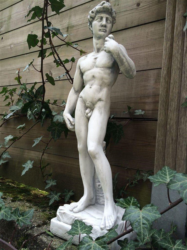 Beeld vol steen van de bijbelse figuur David - Afbeelding 2