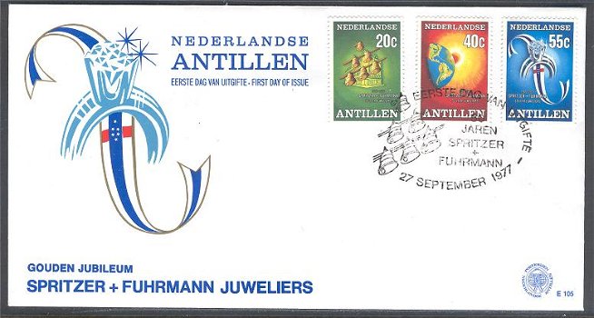 714 - Nederlandse Antillen FDC nvphnr. 105 onbeschreven - 0