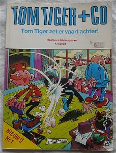 Strip Boek, TOM TIGER+CO, Tom Tiger Zet Er Vaart Achter!, Nummer: 1, Dendros, 1981. 