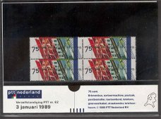 72 - Nederland postzegelmapje nvphnr. M62 postfris 