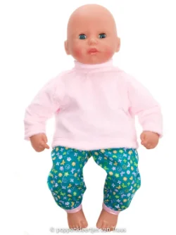 Annabel 36 cm 2 dlg. Setje lichtroze/ster/bloem/vlinder
