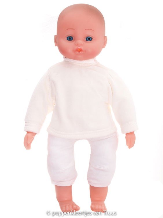 Hema pop 40 cm Salopettesetje roze/bloem - Afbeelding 3