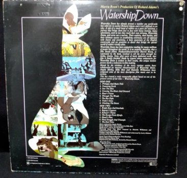 LP soundtrack Watership Down,NL(p),1978,Label:CBS 70161, gst - 2