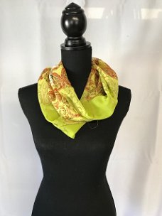 Fleurige sjaal fel groen
