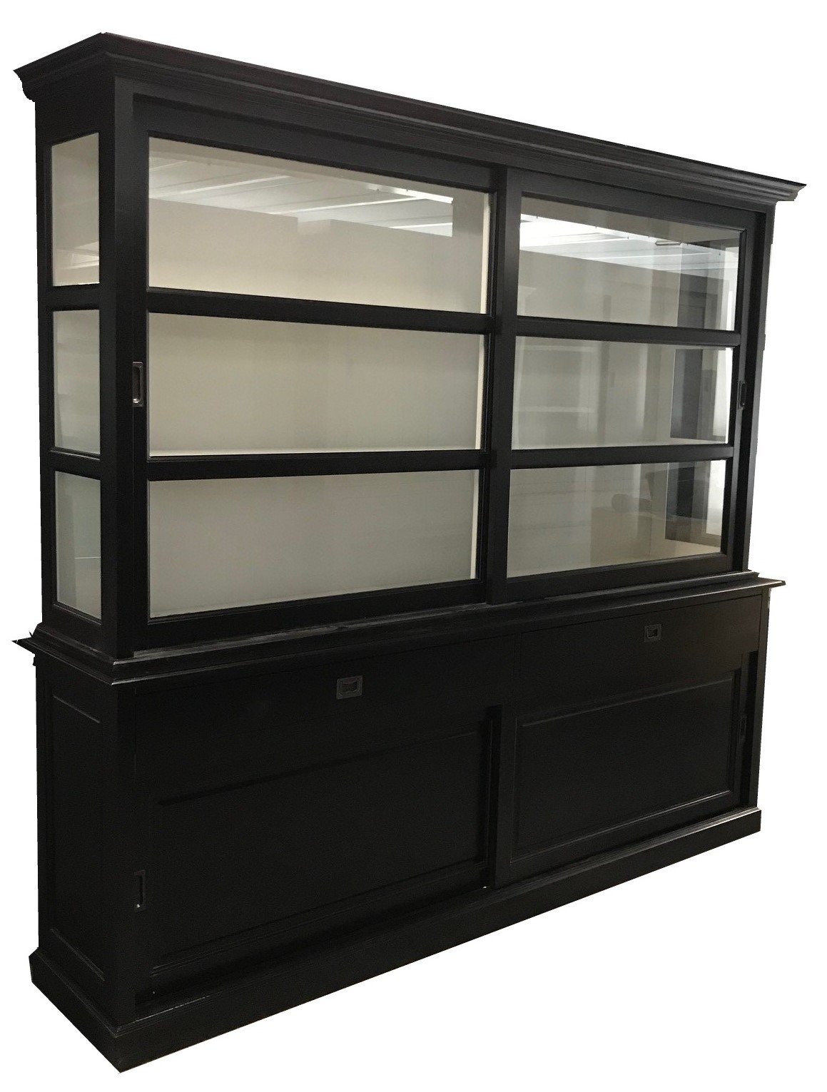 Buffetkast Putten zwart - wit 240 x 50/40 x 220cm - nr. 1
