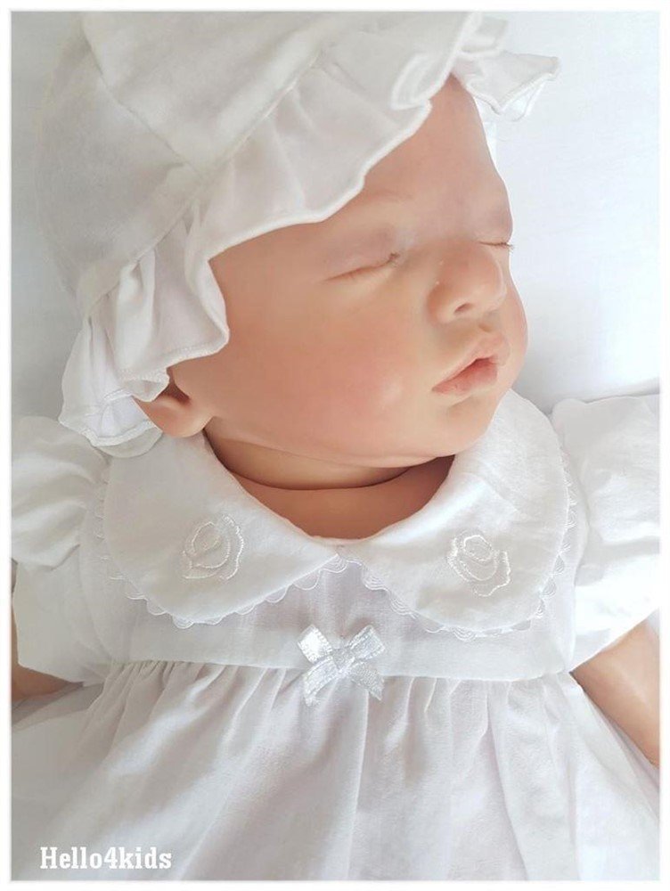 46 newborn Doopjurkje doopsetje prematuur setje Jill - Afbeelding 2