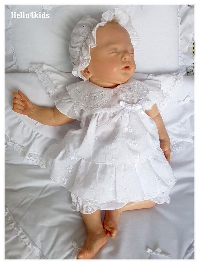 46 newborn Doopjurkje doopsetje prematuur setje Jill - Afbeelding 4