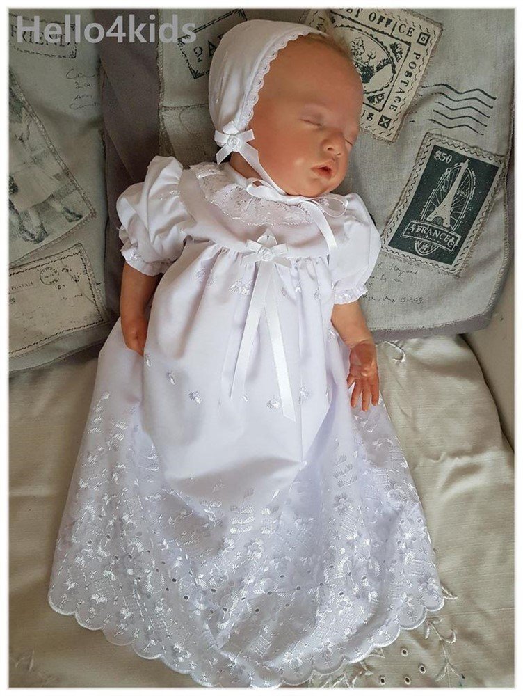 46 newborn Doopjurkje doopsetje prematuur setje Jill - Afbeelding 6