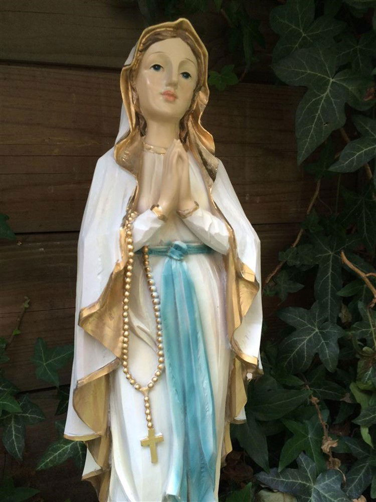 Maria beeld polystein, prachtig in kleur gezet -tuin beeld - Afbeelding 4