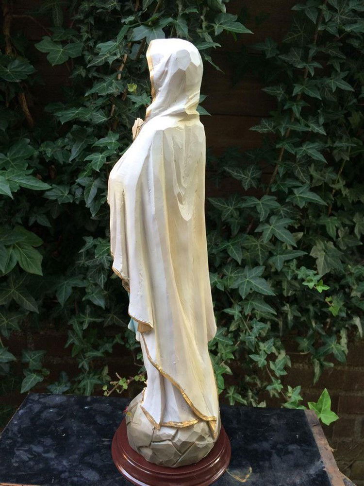 Maria beeld polystein, prachtig in kleur gezet -tuin beeld - Afbeelding 8