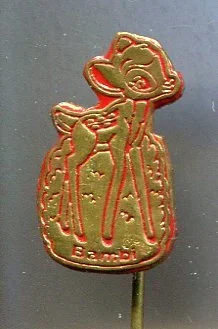 Bambi rood op koper stripfiguur speldje ( J_001 ) - nr. 1