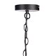 Retro hanglamp - 6 lichts - plafondlamp zwart - pendellamp metaal - lamp ketting - 3 - Thumbnail