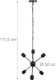 Retro hanglamp - 6 lichts - plafondlamp zwart - pendellamp metaal - lamp ketting - 4 - Thumbnail