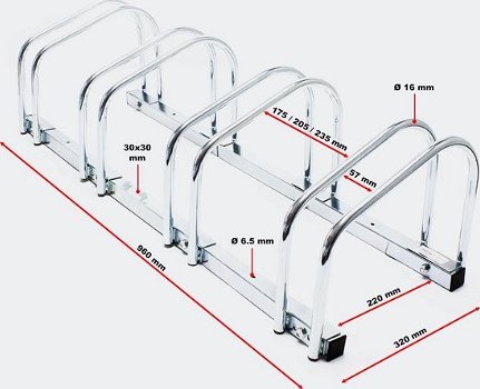 Fietsenrek voor 4 fietsen - Fietsrek - Schakelbaar - 1