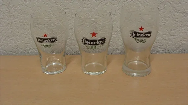 Heineken bierglazen 25 stuks prijs van 0,50 tot 1,50 per glas - 0