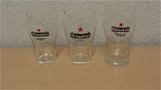 Heineken bierglazen 25 stuks prijs van 0,50 tot 1,50 per glas 