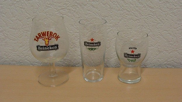 Heineken bierglazen 25 stuks prijs van 0,50 tot 1,50 per glas - 1