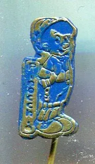 Pinoccio blauw op koper stripspeldje ( J_030a ) - nr. 1