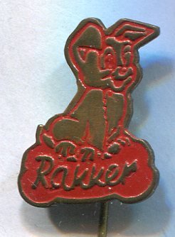 Rakker rood op koper stripspeldje ( J_034 ) - nr. 1