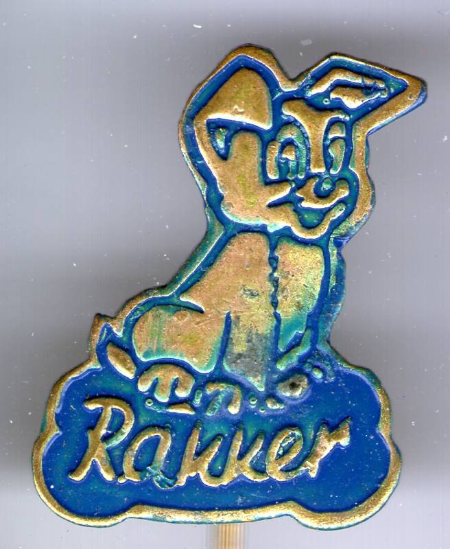Rakker blauw op koper stripspeldje ( J_036 ) - nr. 1