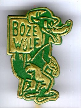 Boze Wolf groen op koper stripspeldje ( J_039 ) - 0