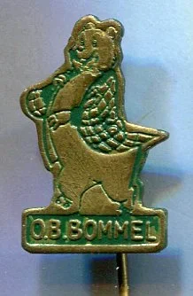O.B. Bommel groen op koper strip speldje ( J_064 ) - nr. 1