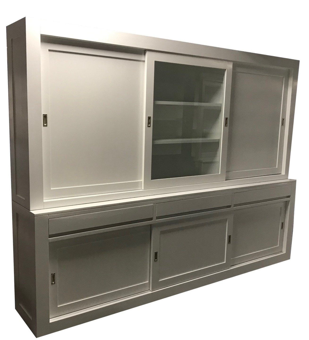 Buffetkast design wit dichte zijdeuren 300 x 220cm - nr. 1