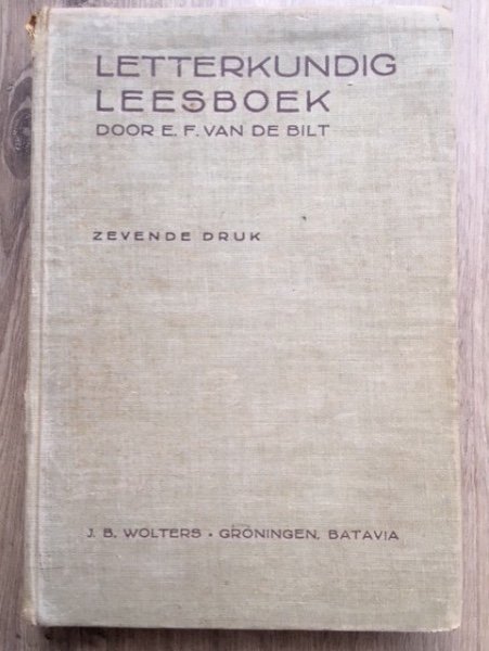 Letterkundig leesboek - E.F. van de Bilt - nr. 1