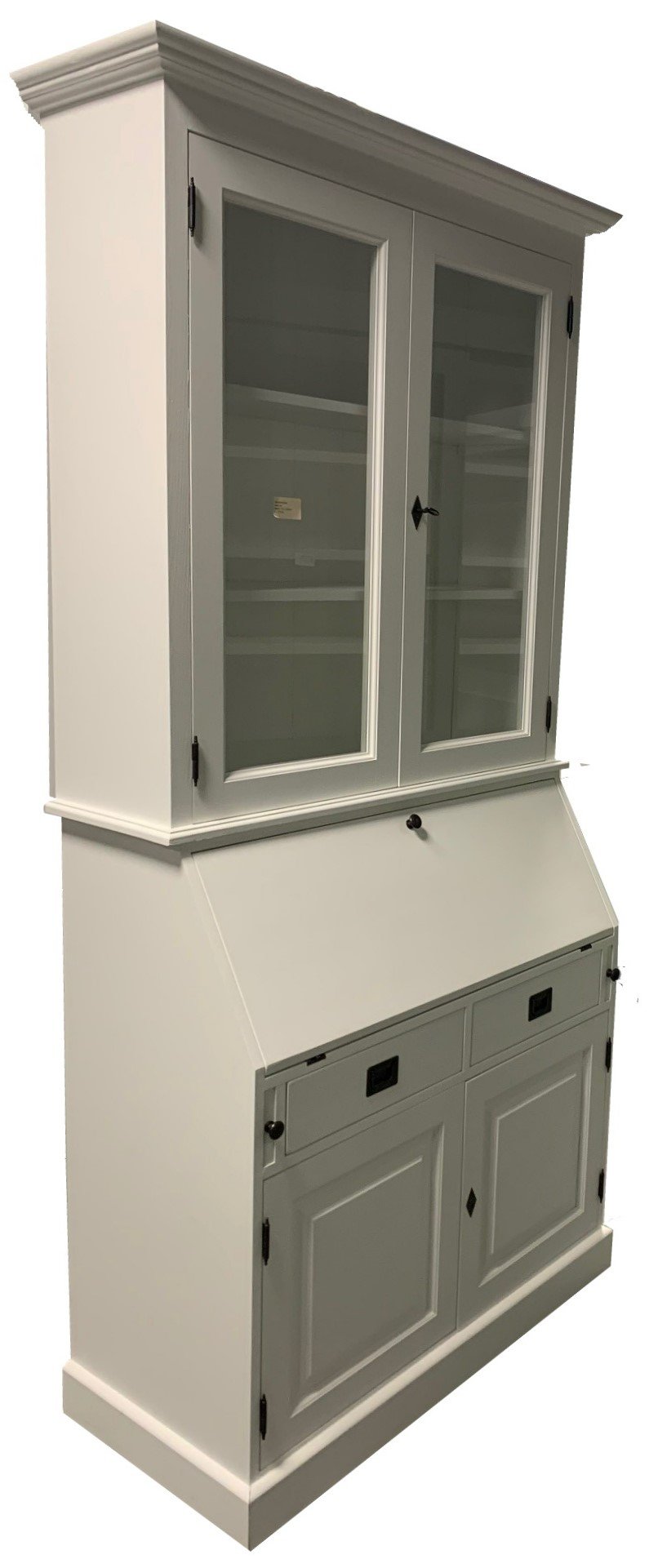 Secretairekast wit 110 x 50/35 x 220cm met klep - nr. 1