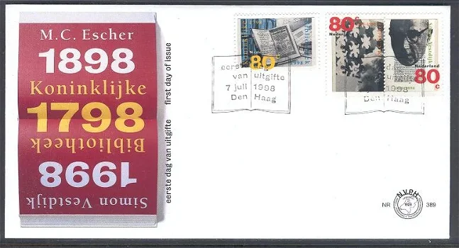 3184 - Nederland fdc nvphnr. 389 onbeschreven - 0
