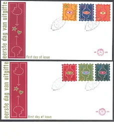 3170 - Nederland fdc nvphnr. 375 onbeschreven 2 enveloppen 