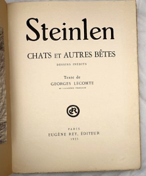[Katten] Steinlen Chats et Autres Betes 1933 1/500 - 3