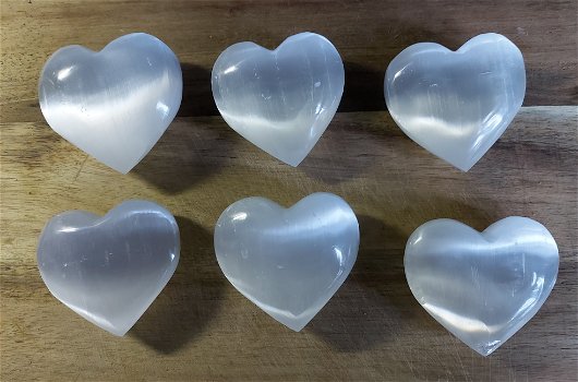 Prachtige Seleniet harten - 0
