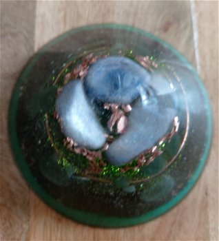 Cone Orgonite met Blauwe Chalcedeoon & Aventurijn - 2