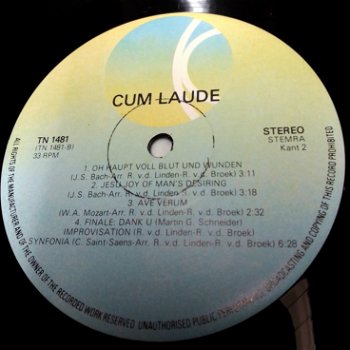 LP CUM Laude,1980,R.v.d.Linden,NL(p),K-Tel ‎– TN 148,z.g.a.n - 7
