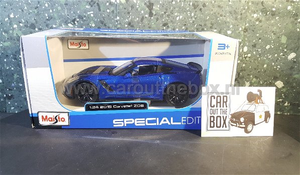 Chevrolet Corvette z06 2015 blauw 1:24 Maisto - 4