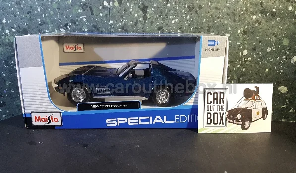 Chevrolet Corvette 1970 blauw 1:24 Maisto - 5