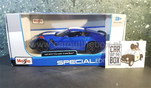 Chevrolet Corvette Grand Sport 2017 blauw 1:24 Maisto - 4