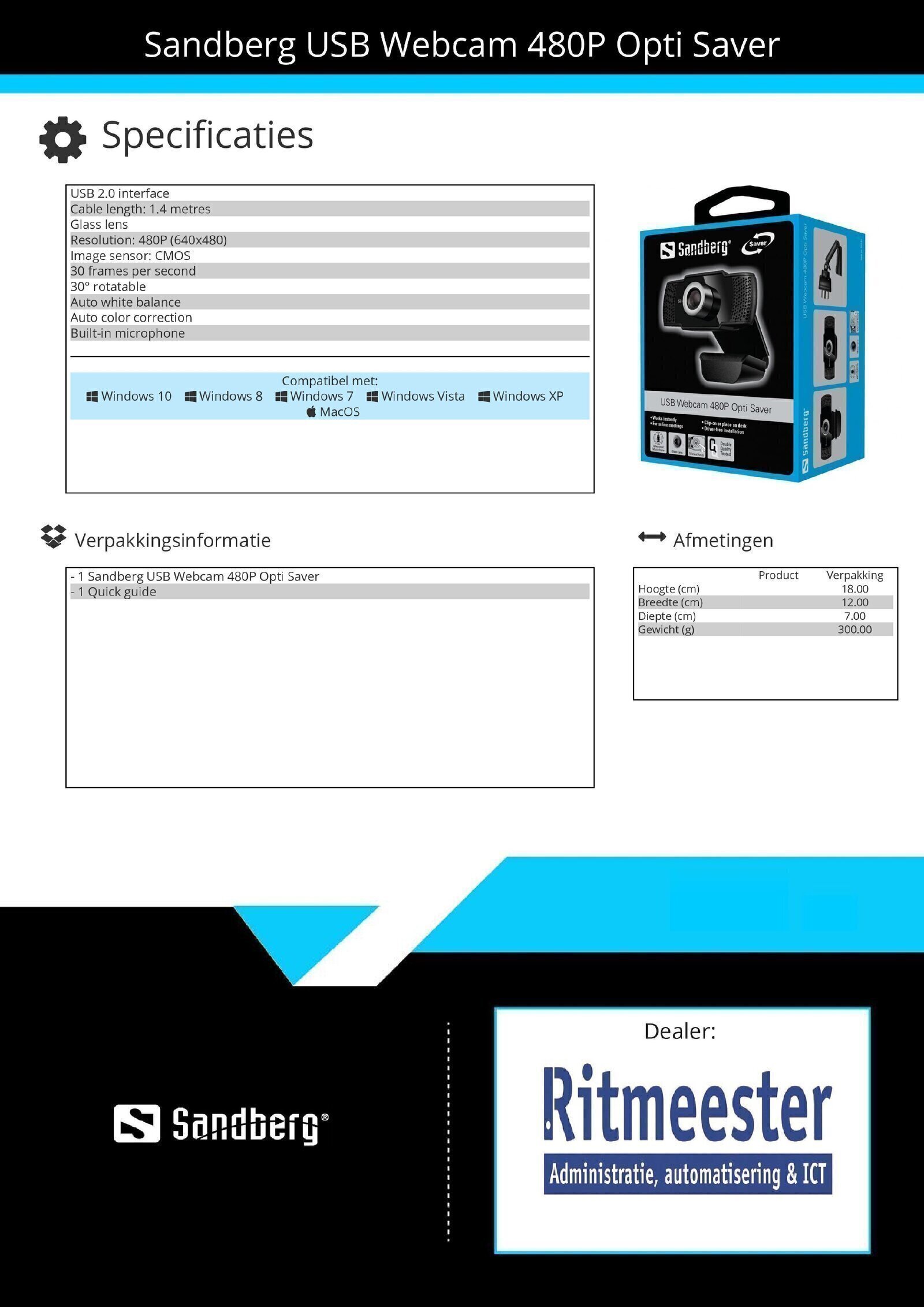 USB Webcam 480P Opti Saver perfect voor online vergaderingen - Afbeelding 3