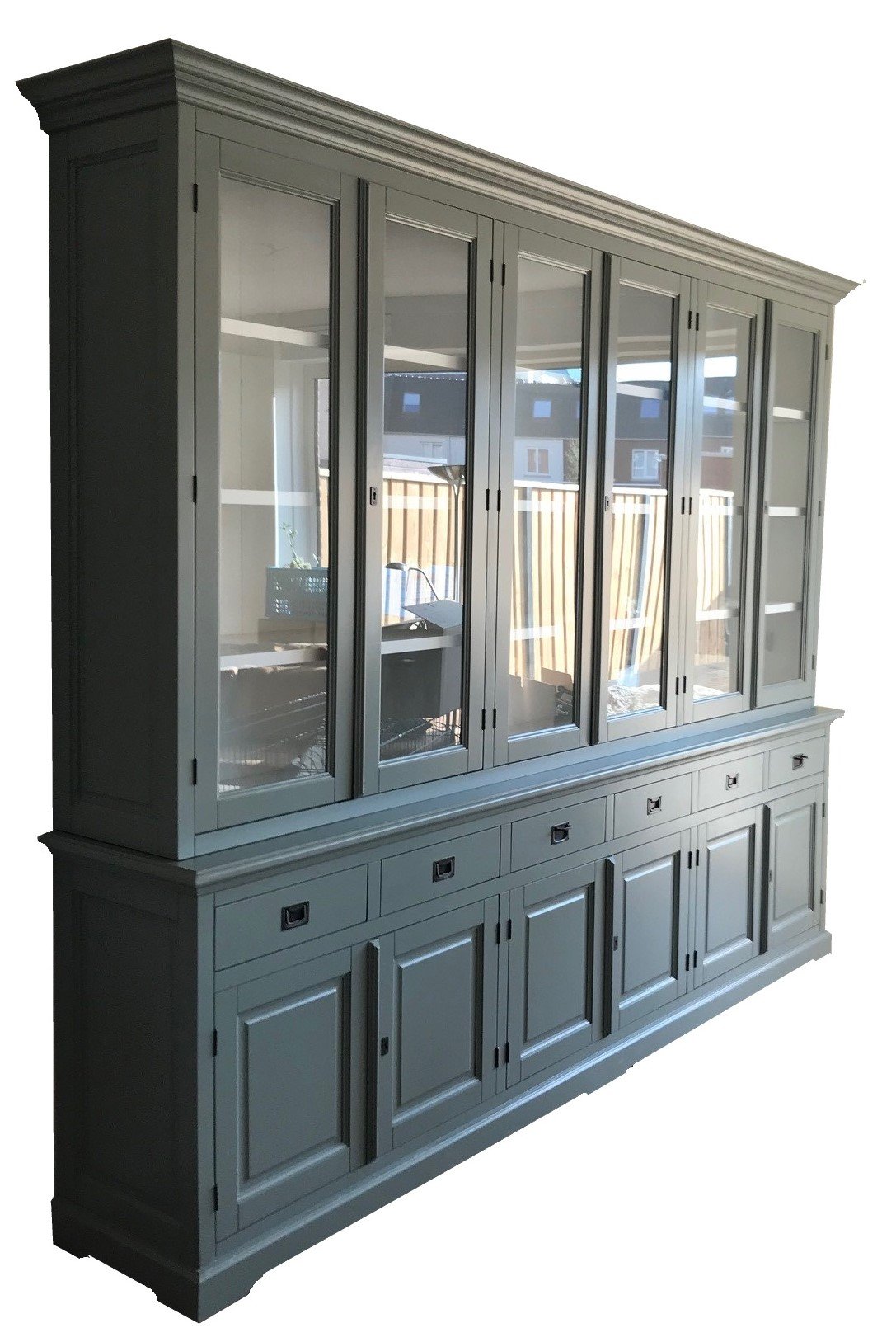 Buffetkast Dronten XL Engels groen - wit 300 x 50/40 x 240 - nr. 1