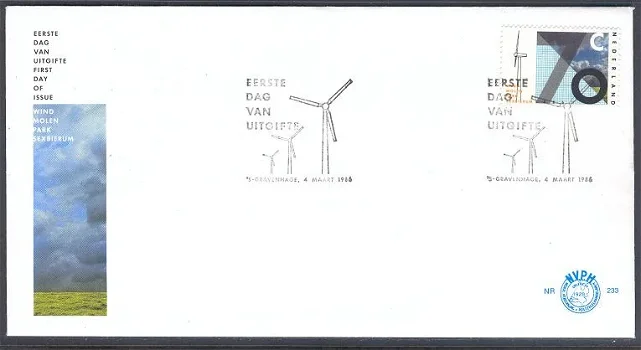 3076 - Nederland fdc nvphnr. 233 onbeschreven - 0