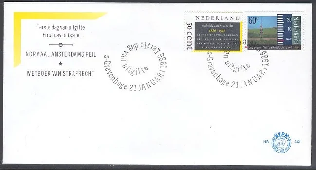 3075 - Nederland fdc nvphnr. 232 onbeschreven - 0