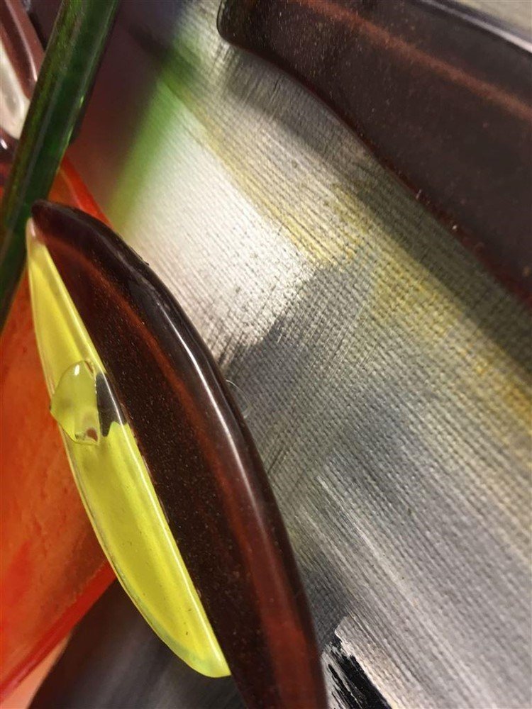 Wandecoratie glas op doek, zeer apart en fraai!! - Afbeelding 5