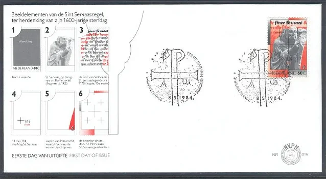 3057 - Nederland fdc nvphnr. 216 onbeschreven - 0